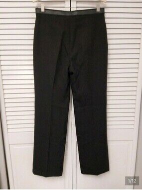 Fendi Black Trousers with Gold Logo Patch